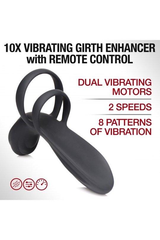 10X Silicone Vibrating Girth Enhancer with Remote Control - Solé Resale Boutique thrift