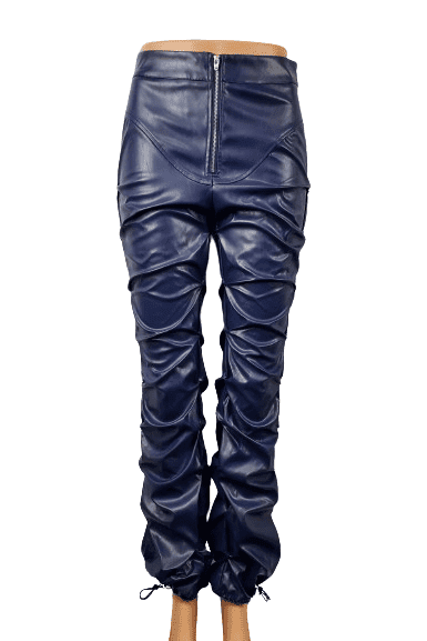 Shein women's blue faux leather pants size Petite S - Solé Resale Boutique thrift