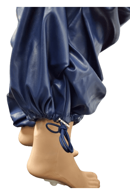 Shein women's blue faux leather pants size Petite S - Solé Resale Boutique thrift