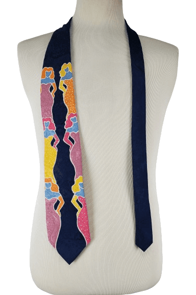 Paulette Lust men's blue multi necktie - Solé Resale Boutique thrift