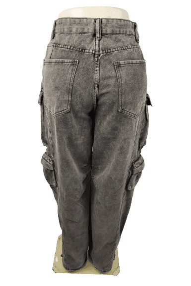 Unbranded women's black stonewashed cargo jeans size S - Solé Resale Boutique thrift