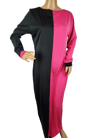 Unbranded women's black and pink maxi fitted dress size XL - Solé Resale Boutique thrift