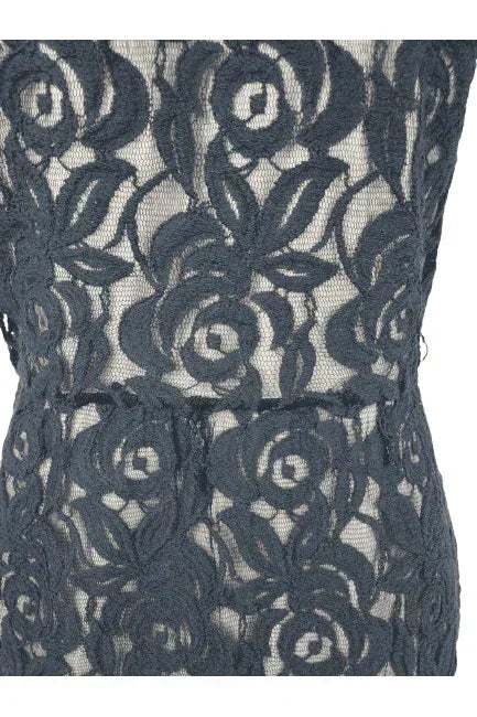 Adrianna Papell women's black and cream lace dress size 8 - Solé Resale Boutique thrift