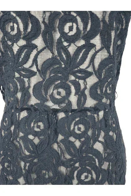 Adrianna Papell women's black and cream lace dress size 8 - Solé Resale Boutique thrift