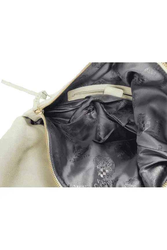Vince Camuto women's ivory double zipper handbag - Solé Resale Boutique thrift