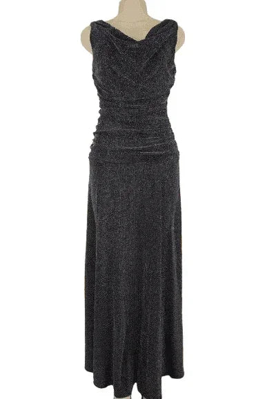 Kathy Roberts women's black and silver dress size 12 - Solé Resale Boutique thrift