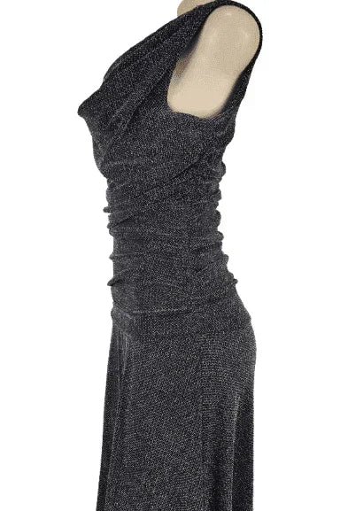 Kathy Roberts women's black and silver dress size 12 - Solé Resale Boutique thrift