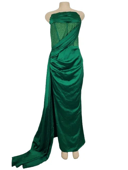 Miss Circle women's green tube gown size L - Solé Resale Boutique thrift