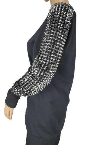 Gracia women's black studded sweater size M - Solé Resale Boutique thrift