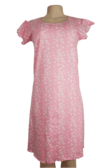 Andree Joan women's pink and white night gown size S - Solé Resale Boutique thrift