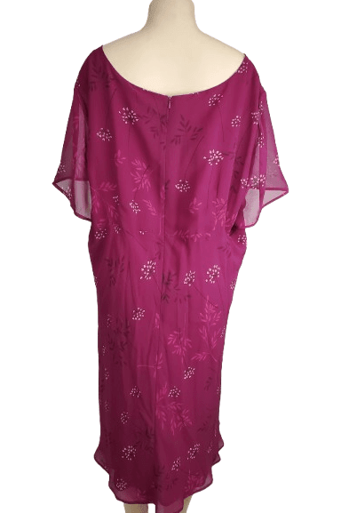 Venezia women's purple floral dress size 28 - Solé Resale Boutique thrift