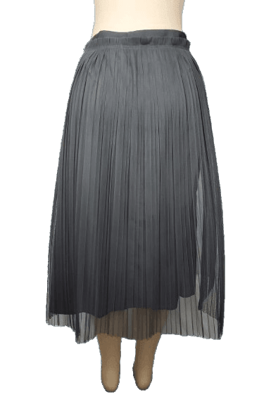 Banana Republic women's chiffon pleated gray skirt size 14 - Solé Resale Boutique thrift