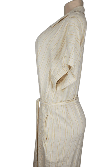 Loft Outlet women's yellow multi shirt dress size L - Solé Resale Boutique thrift