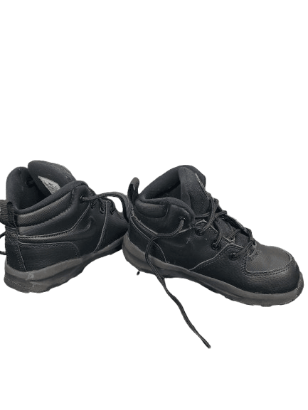 Nike Manoa boys Leather Triple Black High Top Boots Shoes BQ5374-001 toddler size 10C - Solé Resale Boutique thrift