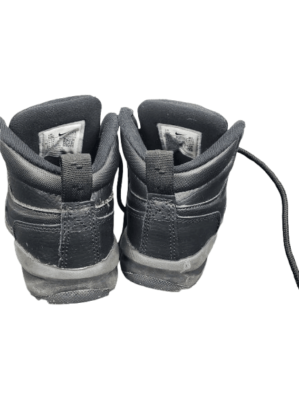 Nike Manoa boys Leather Triple Black High Top Boots Shoes BQ5374-001 toddler size 10C