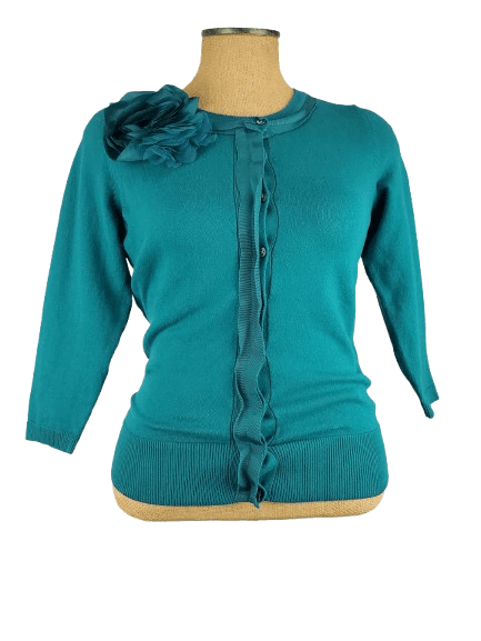 The Limited women's green button sweater size M - Solé Resale Boutique thrift