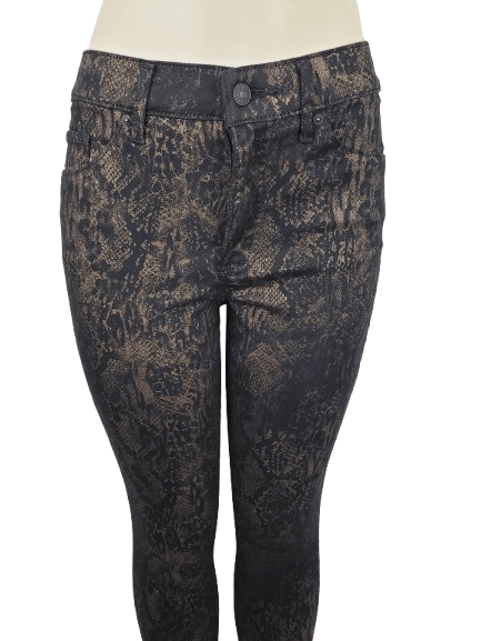 Express women's animal print bronze and black pants size 6R - Solé Resale Boutique thrift