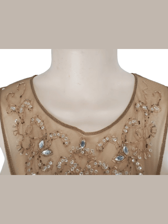 S.L. Fashions women's brown and gold dress size 12 - Solé Resale Boutique thrift