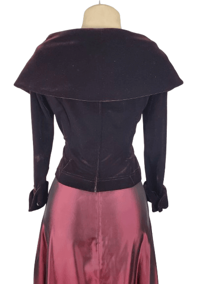 Tadashi women's vintage burgundy top size 4 - Solé Resale Boutique thrift