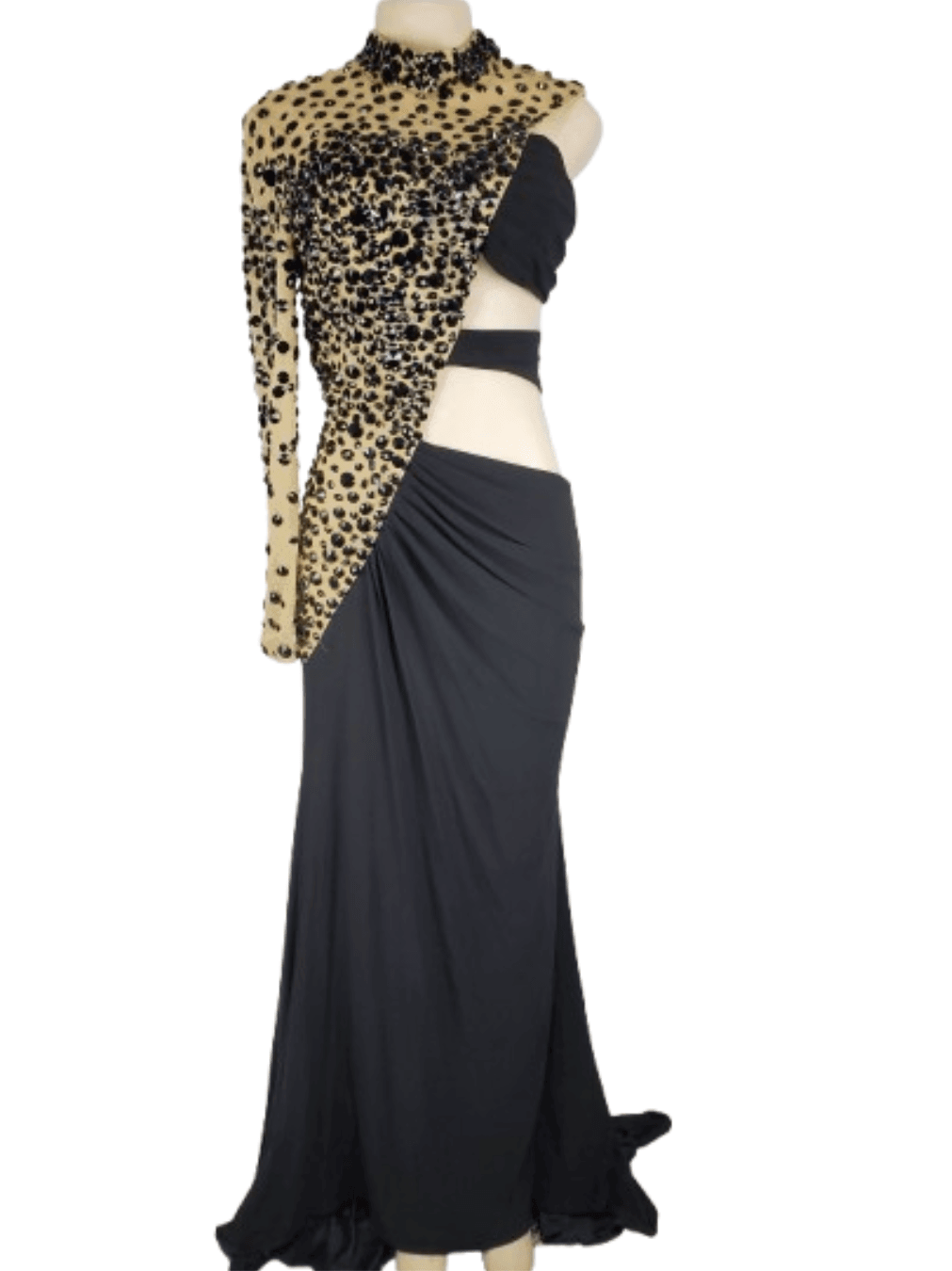 Sherri Hill women's black and nude long dress size 12 - Solé Resale Boutique thrift