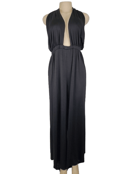 Fourteenth Place women's black halter jumpsuit size 2X/2T - Solé Resale Boutique thrift