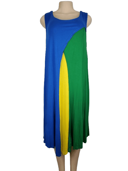 Ashley Stewart women's color block dress size 10/12