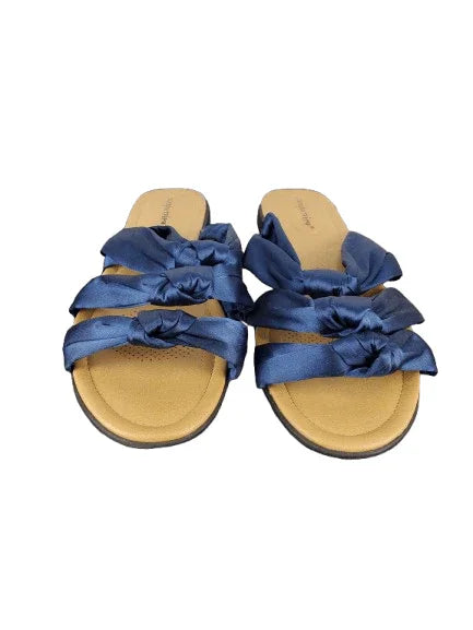 Comfortview women's black and blue sandals size 11W - Solé Resale Boutique thrift