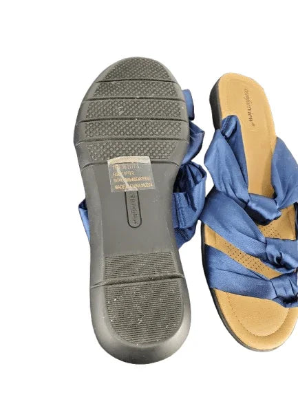 Comfortview women's black and blue sandals size 11W - Solé Resale Boutique thrift