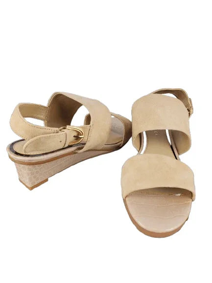 Judith Ripka women's olive and beige sandals size 7.5M - Solé Resale Boutique thrift