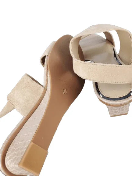 Judith Ripka women's olive and beige sandals size 7.5M - Solé Resale Boutique thrift