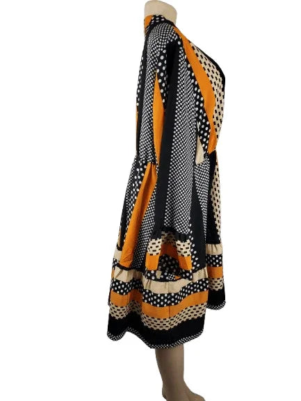 Fashionable women's multi color polka dots dress size 2XL - Solé Resale Boutique thrift
