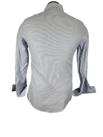 Charles Tyrwhitt men's blue and white stripe shirt size 15/32" - Solé Resale Boutique thrift