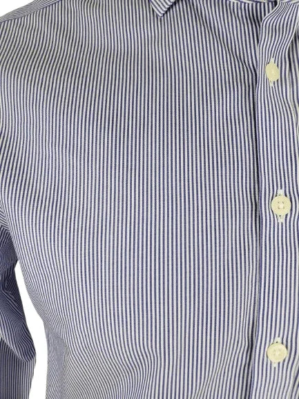 Charles Tyrwhitt men's blue and white stripe shirt size 16/33 or 16/34" - Solé Resale Boutique thrift