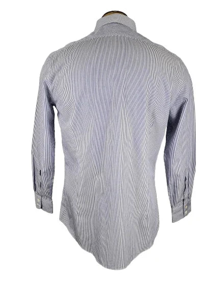 Charles Tyrwhitt men's blue and white stripe shirt size 16/33 or 16/34" - Solé Resale Boutique thrift