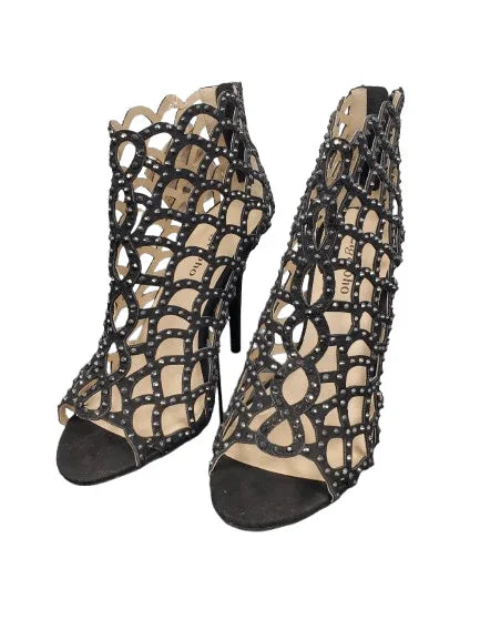 Zigi Soho women's Duran black rhinestone heels size 9