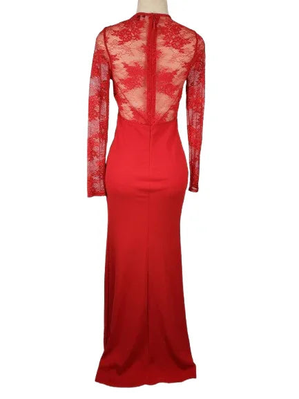 Fashion Nova women's red long gown size M - Solé Resale Boutique thrift