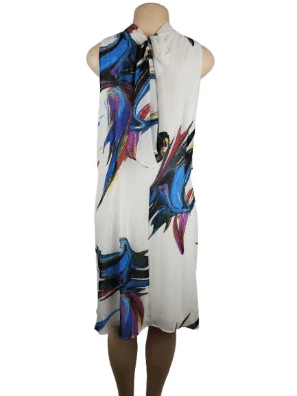 Signature by Robbie Bee women's white multi color dress size 16