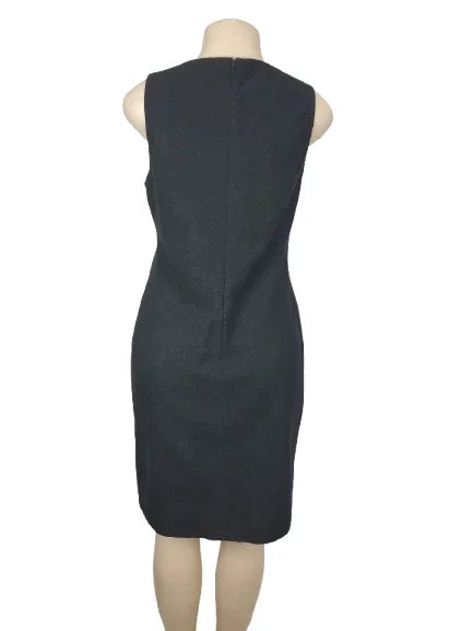 Smoke sleeveless dress on a mannequin against a white background