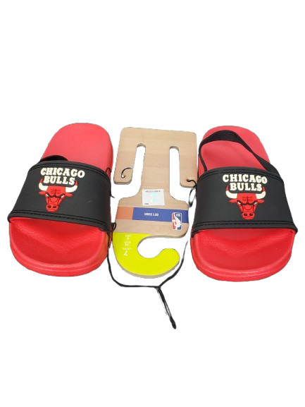 Red slides with Chicago Bulls branding on a white background