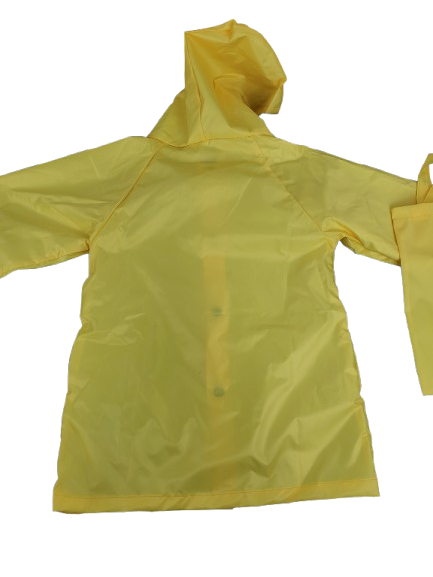 Yellow raincoat on a white background
