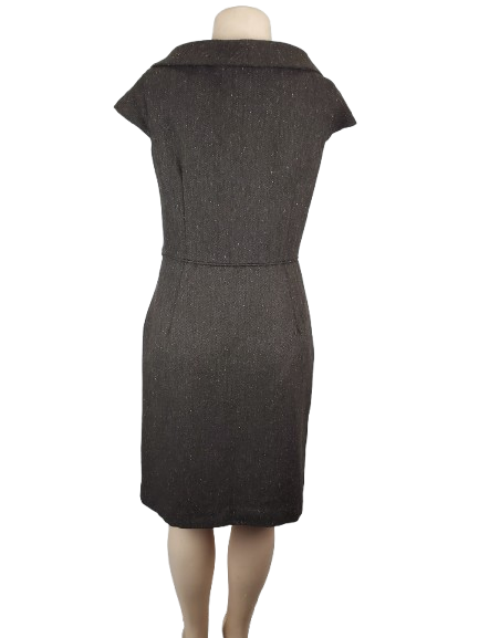 brown dress on a mannequin against a white background