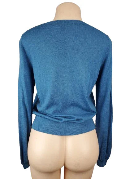 Ann Taylor women's teal blue sweater size S