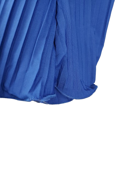 Close-up of a blue fabric texture on a white background