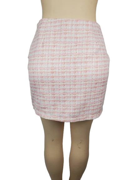 Skirt on a mannequin against a white background