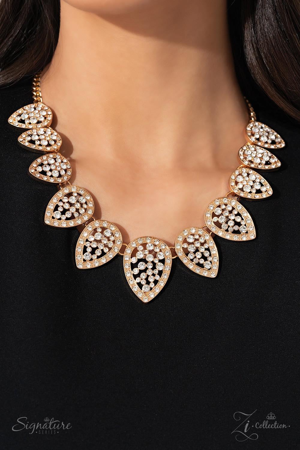 The Cody women's gold necklace and earring set - Solé Resale Boutique thrift