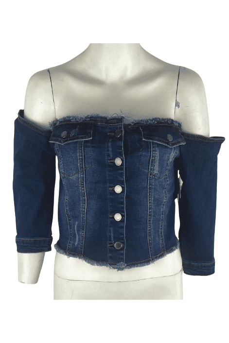 BBJ women's blue jean shirt size M - Solé Resale Boutique thrift