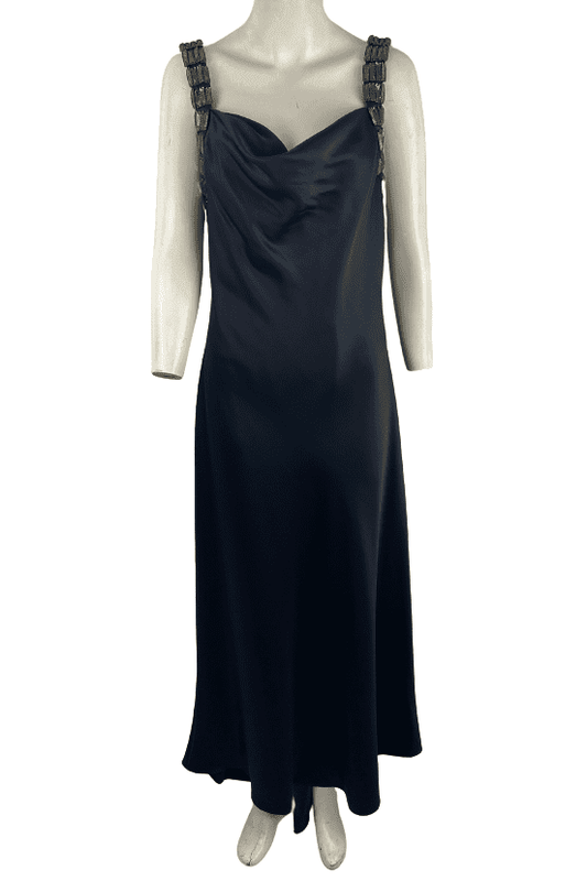 Calvin Klein women's long black dress gown size 12 - Solé Resale Boutique thrift