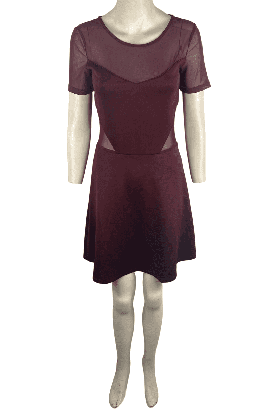 H&M Divided women's wine short dress size 8 – Solé Resale Boutique