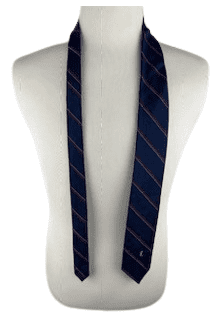 Yves Saint Laurent men's blue, red white stripe tie - Solé Resale Boutique thrift