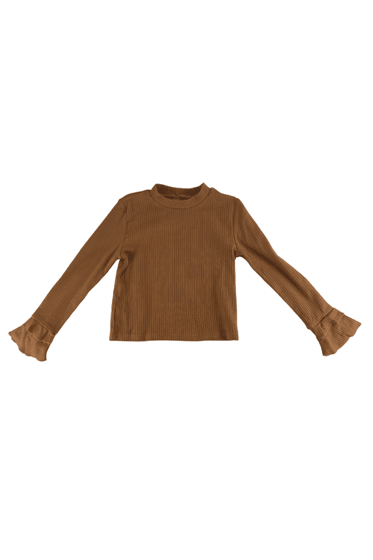 Shein girls brown long sleeve top size 130 - Solé Resale Boutique thrift